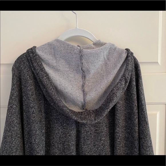Soft Joie gray & black draped zip up sweatshirt - Picture 6 of 8